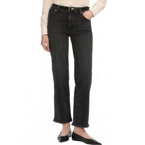 Frame Mellow Jean Starship Black Denim Straight Leg Ankle
